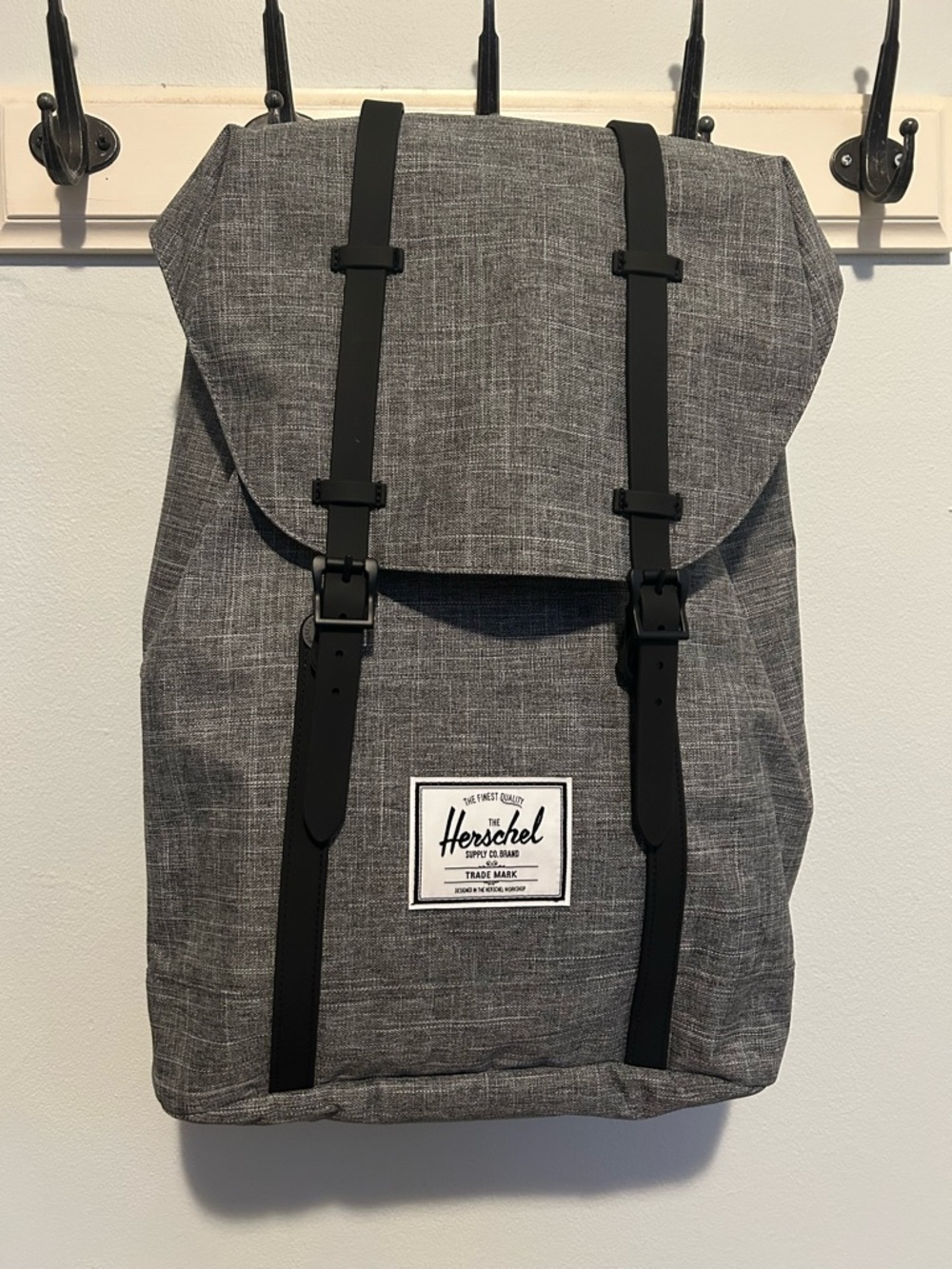 Herschel Supply Company Gray Heather Backpack with Black Straps